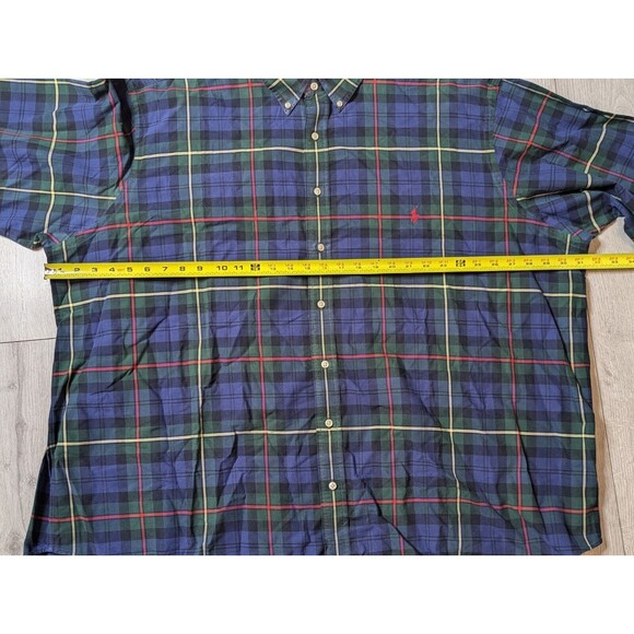 Ralph Lauren Long Sleeve Button Down Shirt Men 3XB Multi Color Plaid Print Pony - Picture 9 of 12
